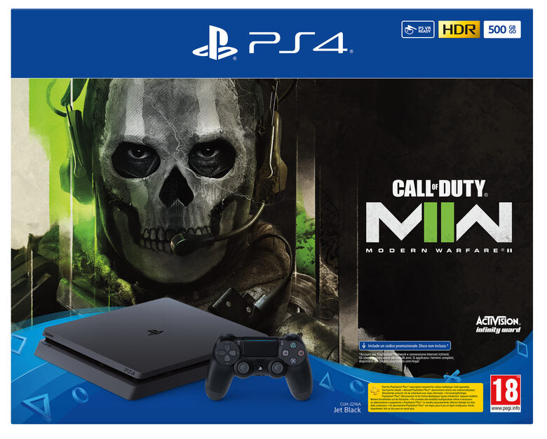 Sony PlayStation 4 500GB + CALL OF DUTY: Modern Warfare 2 Wi-Fi Nero