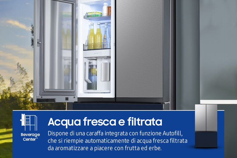 Samsung RF24BB660E2M Frigorifero Side By Side Libera Installazione 3 Porte BESPOKE  Beverage Center 674L