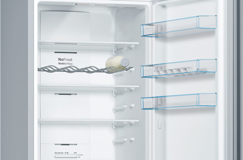 Bosch Serie 4 KGN392LDC frigorifero con congelatore Libera installazione 368 L D Acciaio inossidabile