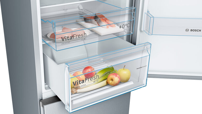 Bosch Serie 4 KGN392LDC frigorifero con congelatore Libera installazione 368 L D Acciaio inossidabile