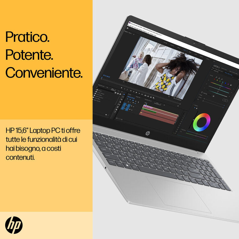 HP 15-fc0027nl AMD Ryzen™ 3 7320U Computer portatile 39,6 cm (15.6") Full HD 8 GB LPDDR5-SDRAM 256 GB SSD Wi-Fi 6 (802.11ax) Windows 11 Home in S mode Grigio