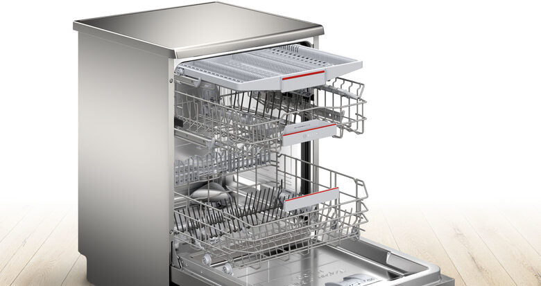 Bosch Serie 6 SMS6ZCI10E Lavastoviglie da libera installazione 14 coperti Acciaio spazzolato anti-impronta Classe B