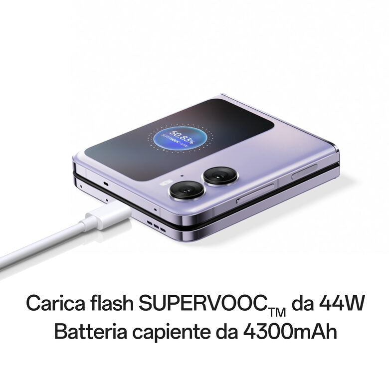 OPPO Find N2 Flip 17,3 cm (6.8") Doppia SIM Android 13 5G USB tipo-C 8 GB 256 GB 4300 mAh Nero
