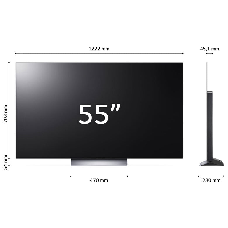 LG OLED evo 55'' Serie C3 OLED55C34LA, TV 4K, 4 HDMI, SMART TV