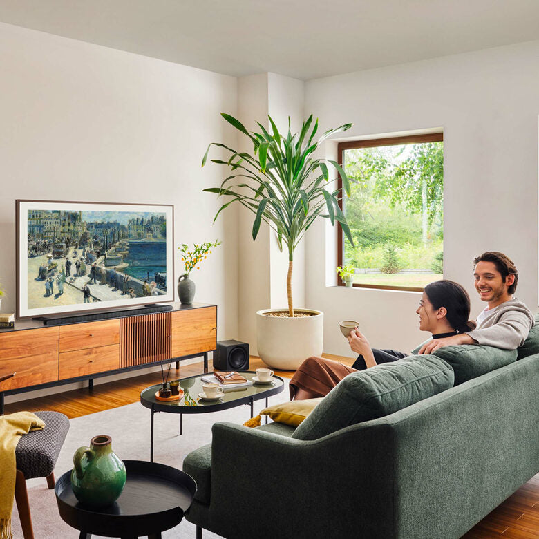 Samsung QE75LS03DAUXZT Televisione Smart TV 75 Pollici Qled 4K The Frame Black Matte Display Processore Quantum 4K Modern Frame Design Dolby Atmos