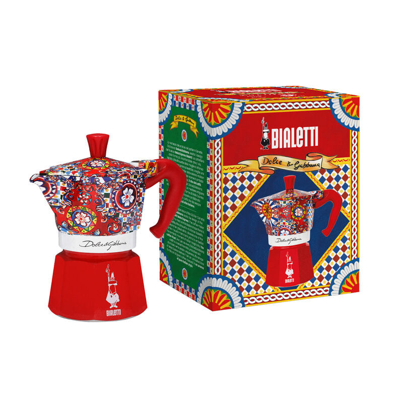 Bialetti Dolce&Gabbana Moka Express Blu, Rosso, Bianco