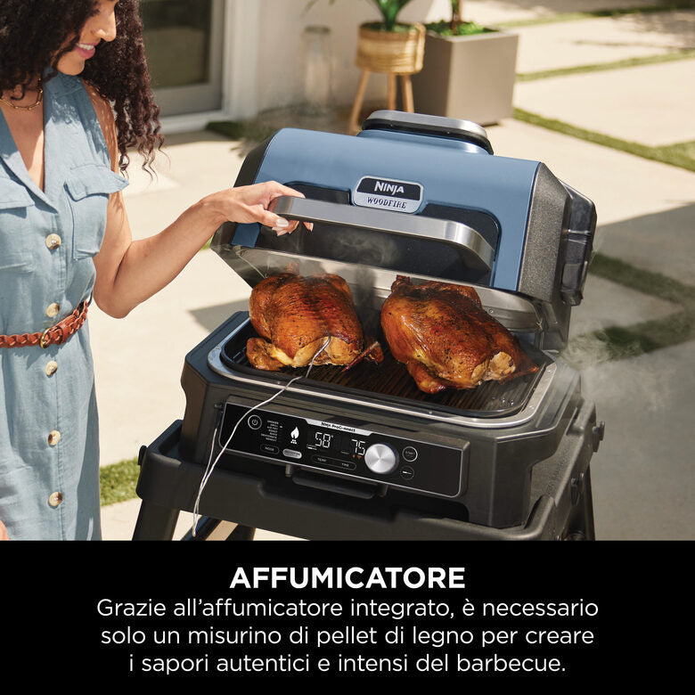 Ninja Barbecue elettrico e Affumicatore Woodfire Pro Connect XL OG901EU