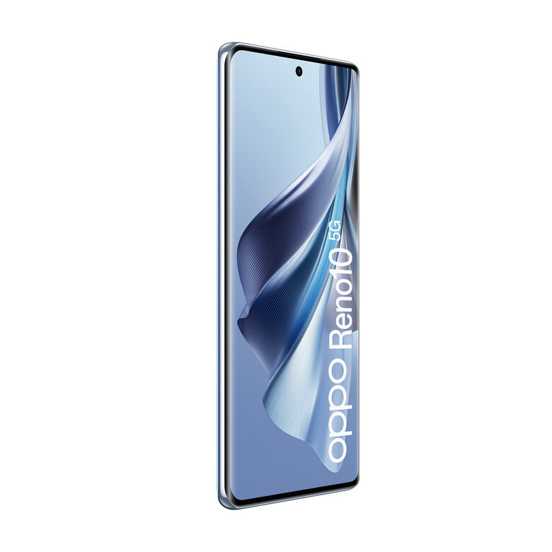 OPPO Reno Smartphone 5G, AI Tripla fotocamera 64+32+8MP, Selfie 32MP, Display 6.7" 120HZ AMOLED, 5000 mAh, RAM 8GB (Esp. fino 16GB) + ROM 256GB, [Versione Italia], Colore Ice Blue