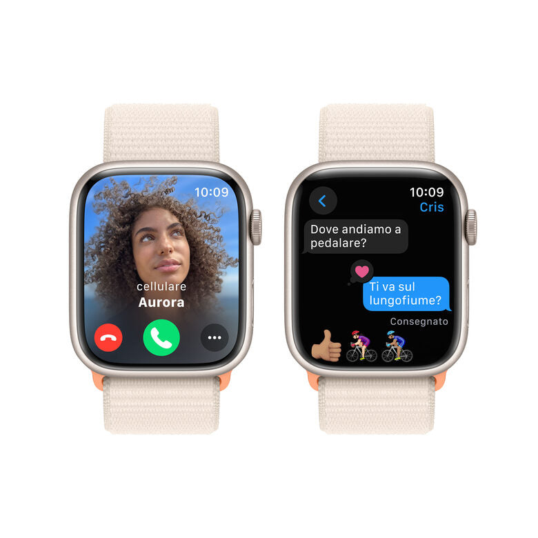 Apple Watch Series 9 GPS Cassa 45mm in Alluminio Galassia con Cinturino Sport Loop Galassia