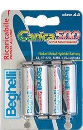 Beghelli 8851 Pile ricaricabile  4 stilo 1500 Mha