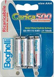 Beghelli 8852 Pile ricaricabile  4 mini stilo 800 Mha
