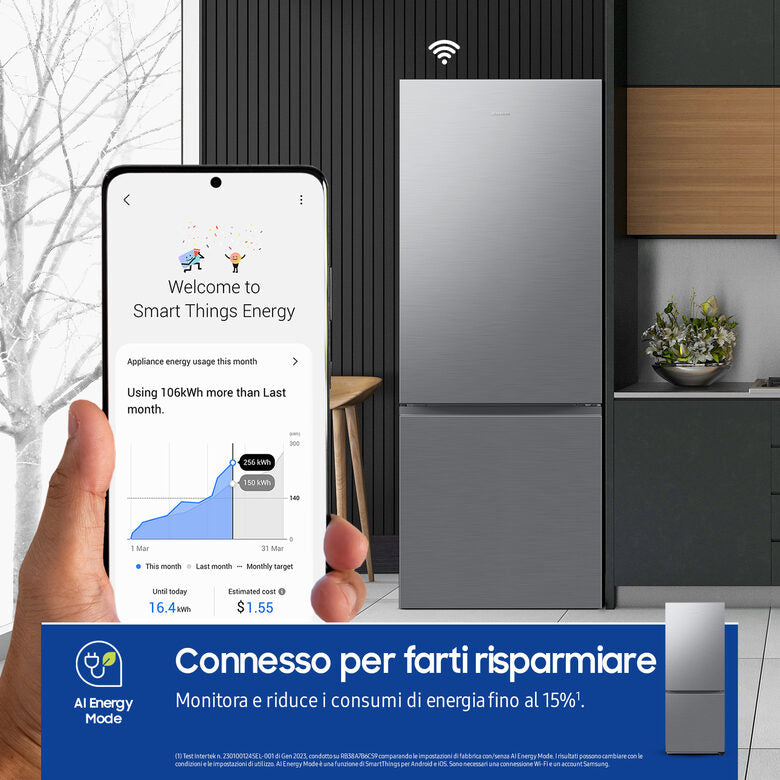 Samsung RB50DG602ES9 frigorifero con congelatore Libera installazione 508 L E Metallico, Stainless steel