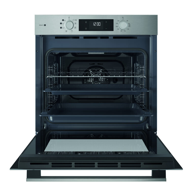Hotpoint Ariston HAO 255HS X Forno Multifunzione inox con display e manopole esterne, ActiveSteam, Idrolisi CLASSE A