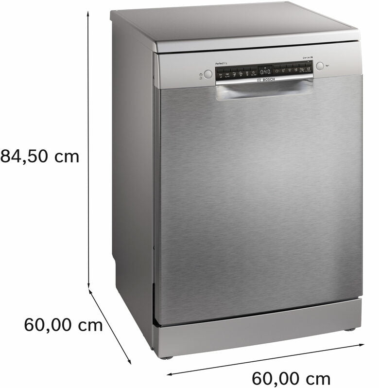 Bosch Serie 6 SMS6ZCI10E Lavastoviglie da libera installazione 14 coperti Acciaio spazzolato anti-impronta Classe B