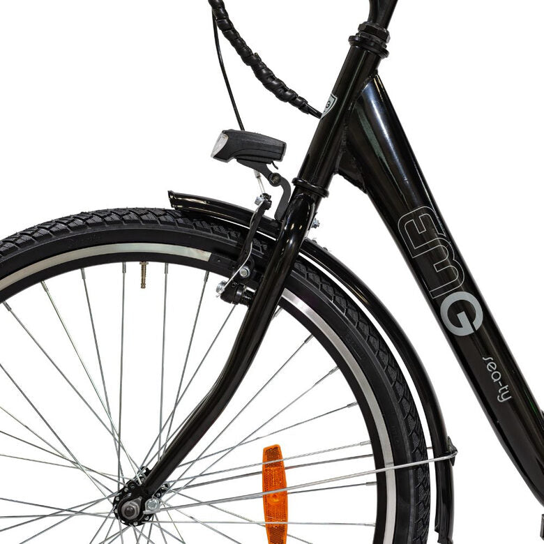 EMG Sea-TY 26CST01 Bicicletta Elettrica E-bike 26'' Batteria 36V 12.8ah 250W max 110kg Nero