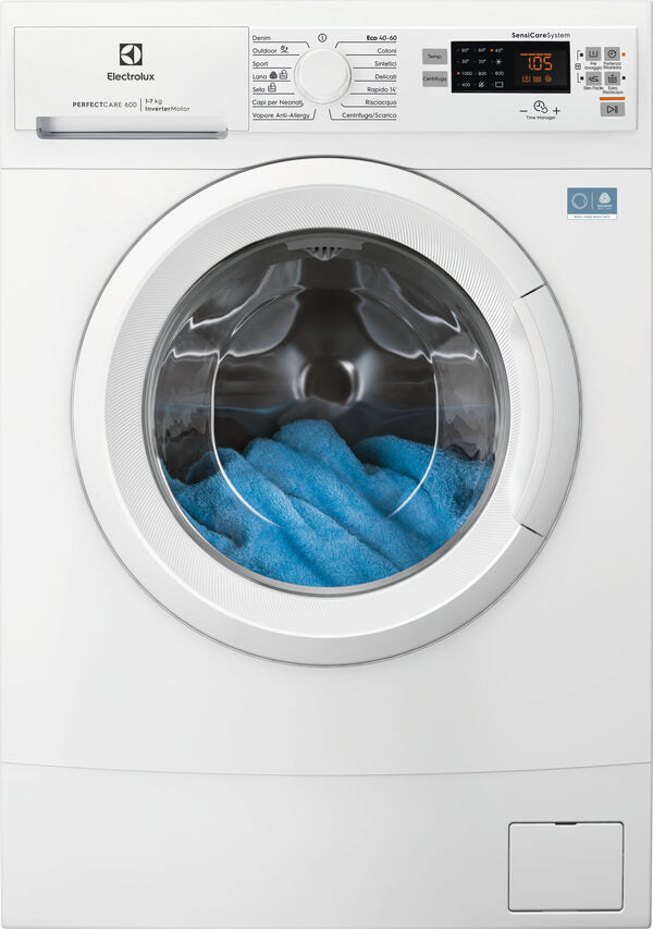 Electrolux EW6S517A Serie 600 Lavatrice A Libera Installazione 7 Kg, SensiCare System, 1000 Giri, Classe A, Bianco
