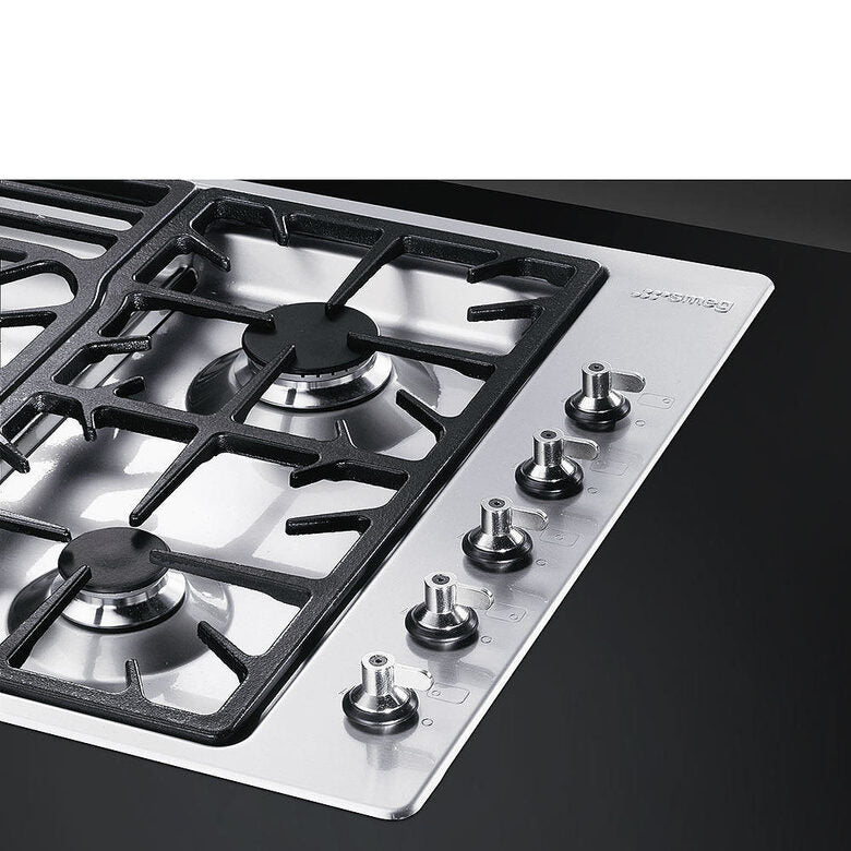 Smeg Classic PGF95-4 piano cottura Acciaio inossidabile Da incasso 87 cm Gas 5 Fornello(i)