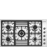 Smeg Classic PGF95-4 piano cottura Acciaio inossidabile Da incasso 87 cm Gas 5 Fornello(i)