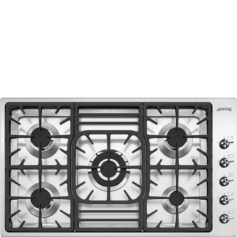 Smeg Classic PGF95-4 piano cottura Acciaio inossidabile Da incasso 87 cm Gas 5 Fornello(i)