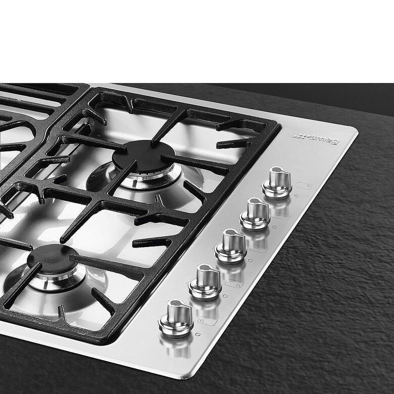 Smeg Classic PGF95-4 piano cottura Acciaio inossidabile Da incasso 87 cm Gas 5 Fornello(i)