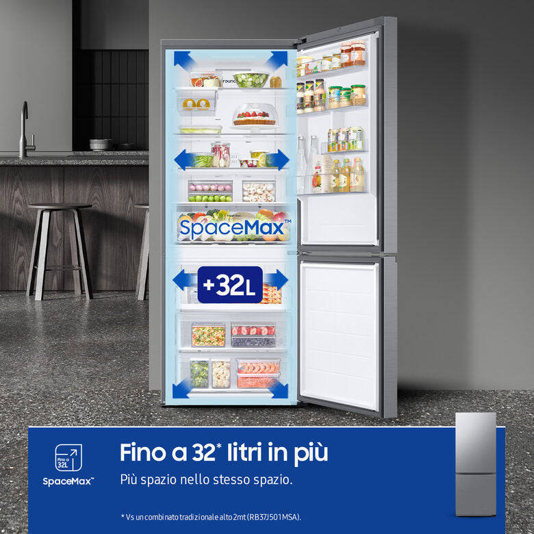 Samsung RB50DG602ES9 frigorifero con congelatore Libera installazione 508 L E Metallico, Stainless steel