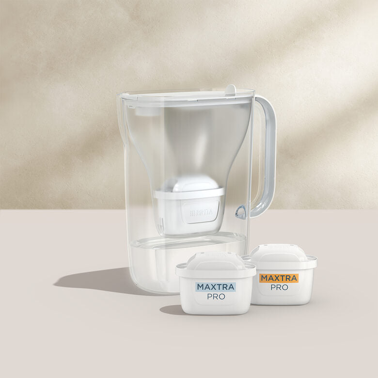 Brita Style Essential Caraffa filtrante 2,4 L Trasparente, Bianco