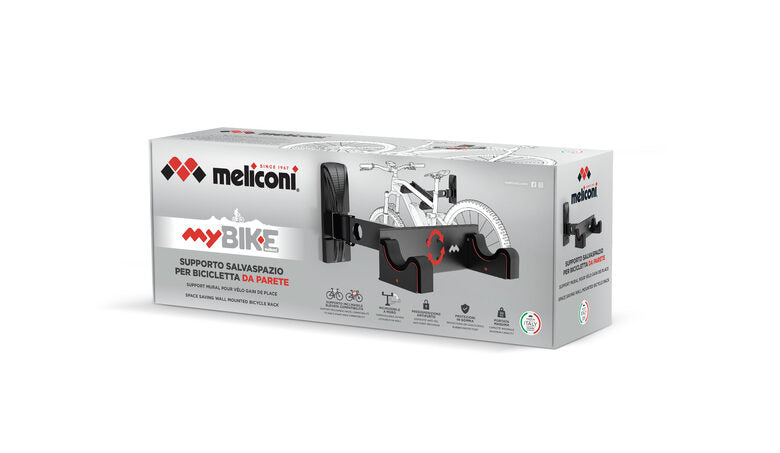 Meliconi 489001 supporto per bicicletta Portabiciclette da esterno Montabile a parete Nero