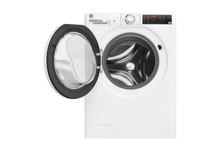 Hoover H3DP4854TA6/1-S H-WASH&DRY 350 Lavasciuga A Libera Installazione 8/5 Kg, 1400 Giri, Auto Care, Tecnologia Active Balance, Classe D, Bianco
