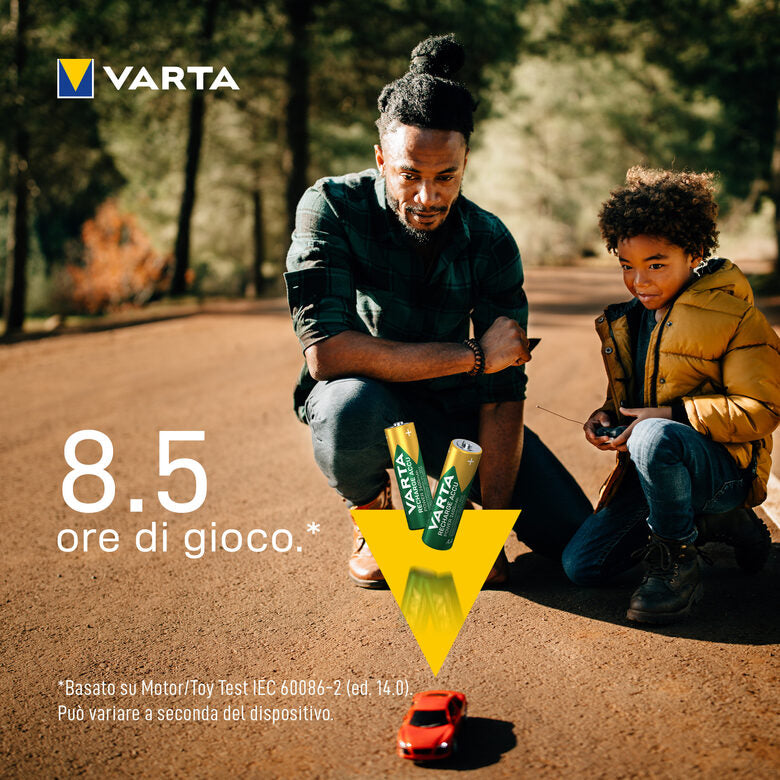 Varta Recharge Accu Power AA 2600 mAh Blister da 2 (Batteria NiMH Accu Precaricata, Mignon, batteria ricaricabile, pronta all'uso)