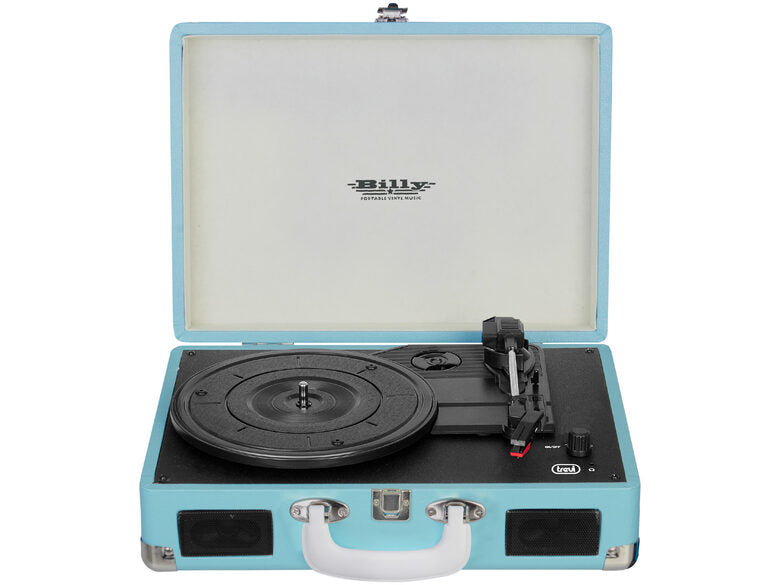 Trevi TT 1015 - lettore giradischi 33/45/78 giri, 2 altoparlanti stereo incorporati 3Wx2, Auto Stop, Presa cuffie, uscita RCA