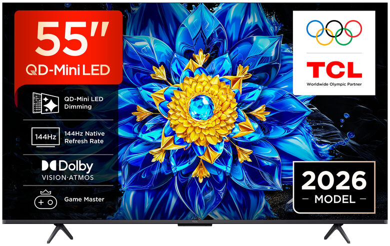 TCL P8L TV 55P8L – QD-Mini LED 55", 4K HDR, Google TV, 144Hz VRR, Dolby Vision & Dolby Atmos