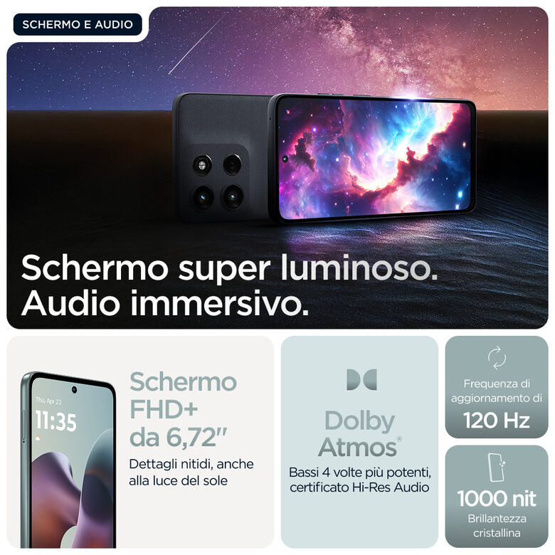 Motorola moto g56 5G 17,1 cm (6.72") Dual SIM ibrida Android 15 USB tipo-C 8 GB 512 GB 5200 mAh Grigio