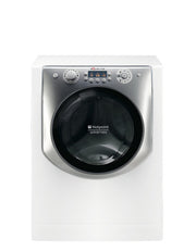 Hotpoint AQD970F 69 lavasciuga Libera installazione Caricamento frontale Argento, Bianco
