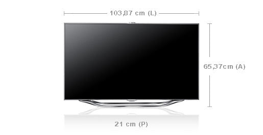 Samsung Series 8 UE46ES8000QXZT TV 116,8 cm (46") Full HD Smart TV Wi-Fi Argento