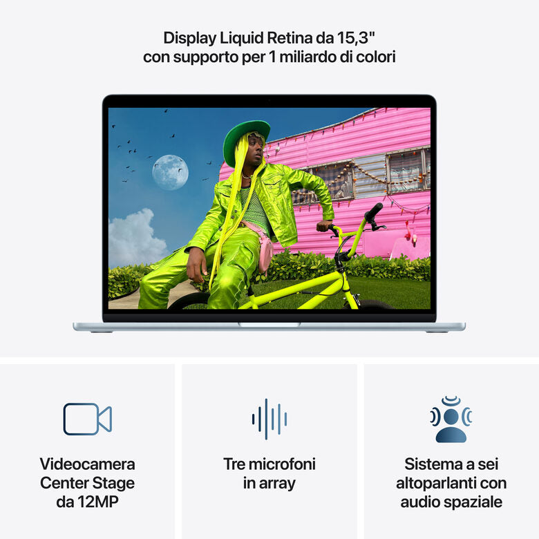 Apple MacBook Air 15" M5 chip 10‑core CPU 10‑core GPU, 16GB, 512GB SSD - Celeste