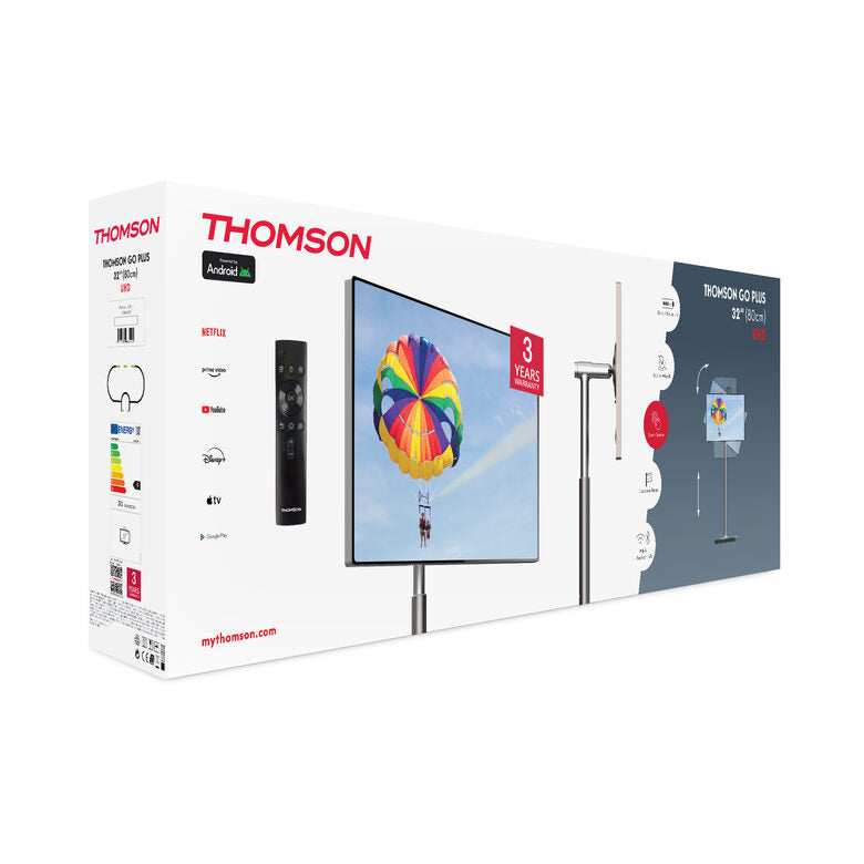 Thomson 32UG5M44T Go Plus Smart Tv Portatile 32 Pollici 4K Ultra HD Display Touch con Batteria integrata