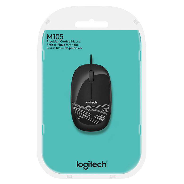 Logitech M105 mouse Ambidestro USB tipo A Ottico 1000 DPI