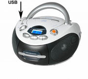 New Majestic AH-1287 MP3 USB Analogico Nero, Argento, Bianco