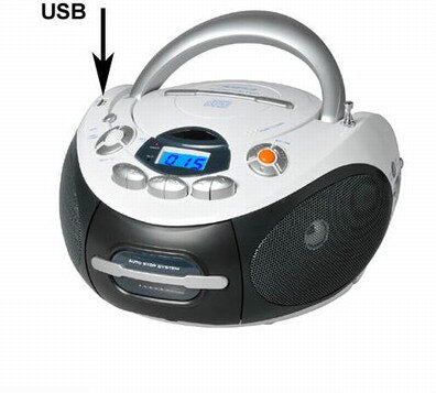 New Majestic AH-1287 MP3 USB Analogico Nero, Argento, Bianco