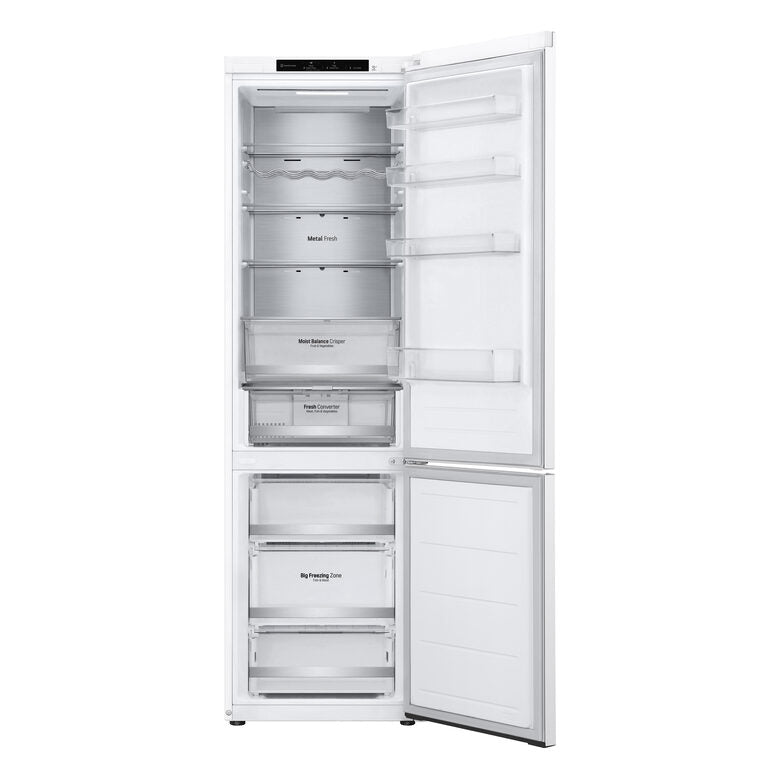 LG GBV5240DSW Frigorifero combinato, Classe D, 387L, Fresh Converter, Porte piatte, Bianco