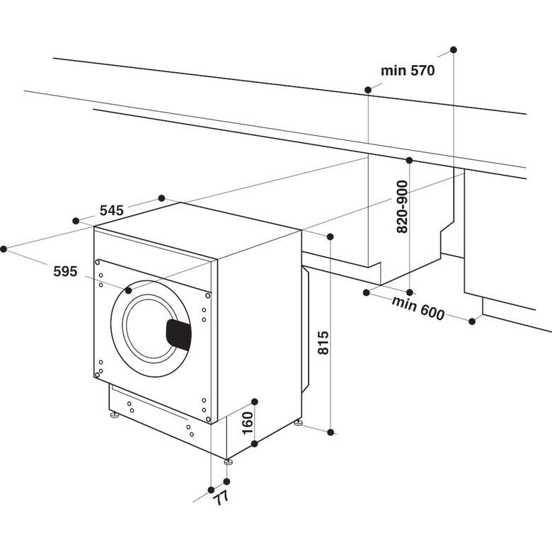 Hotpoint Ariston Lavasciuga da incasso BI WDHG 861485 EU
