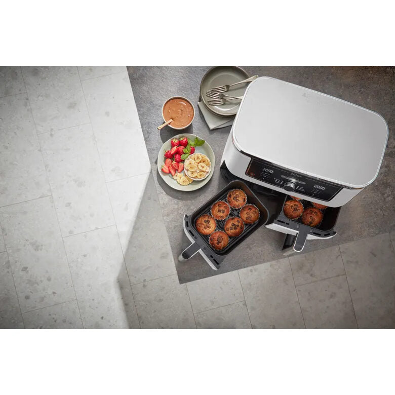 Ninja AF400EU Doppia 9,5 L Indipendente 2470 W Friggitrice ad aria calda Bianco