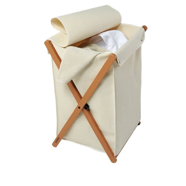 Foppapedretti Devil porta biancheria Rettangolare Faggio, Cotone, Plastica Beige, Nero, Noce