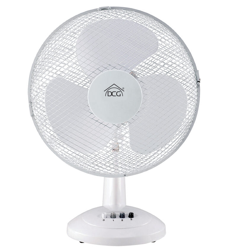 DCG Eltronic Ventilatore da Tavolo Oscillante 40cm 3 Velocità VE9040
