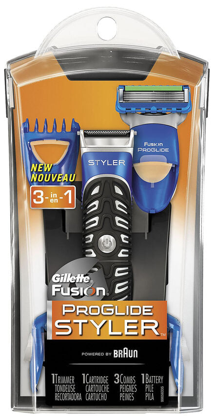 Gillette ProGlide Styler Trimmer Nero, Blu