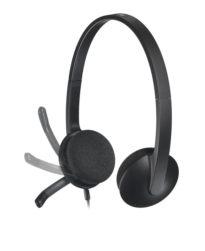 Logitech H340 USB Computer Headset Auricolare Cablato A Padiglione Ufficio USB tipo A Nero