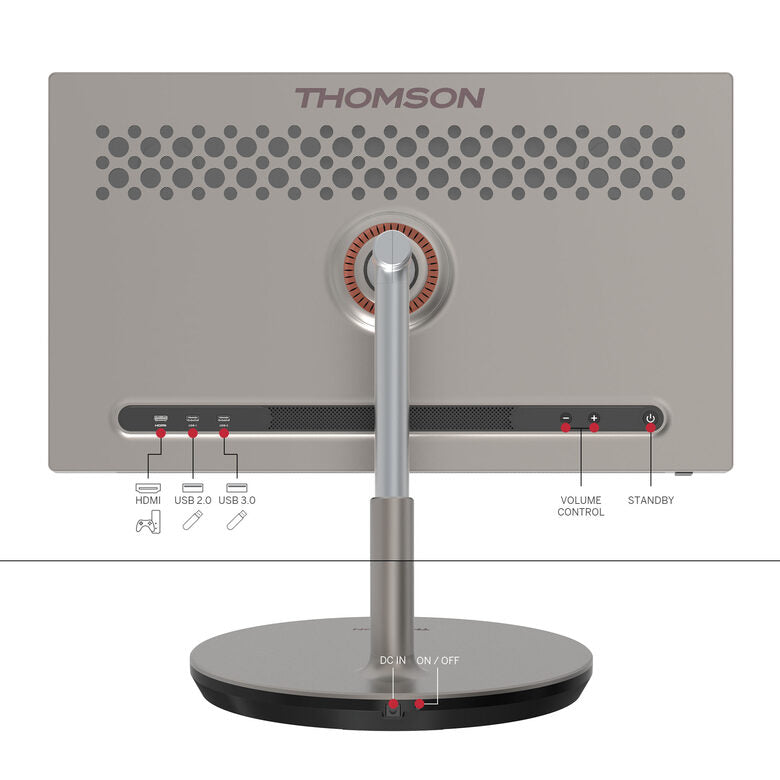 Thomson 32UG5M44T Go Plus Smart Tv Portatile 32 Pollici 4K Ultra HD Display Touch con Batteria integrata