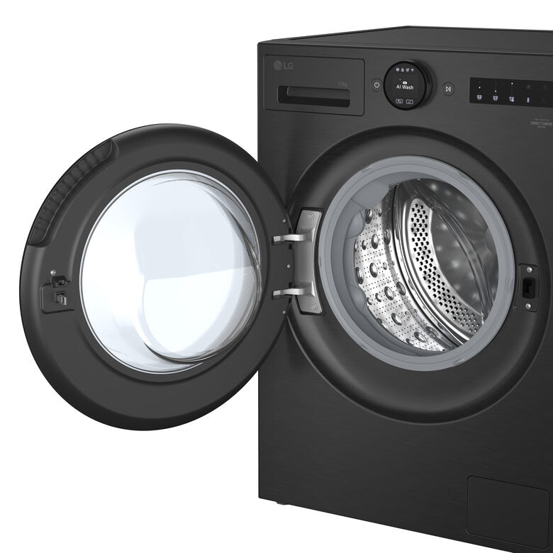 LG F4X7013TBB Serie X7 Lavatrice Smart A Libera Installazione 13 Kg, AI DD™, 1400 Giri, Display Easy Circle, Wi-Fi, AI Wash, Turbowash, Classe A-40%, Nero