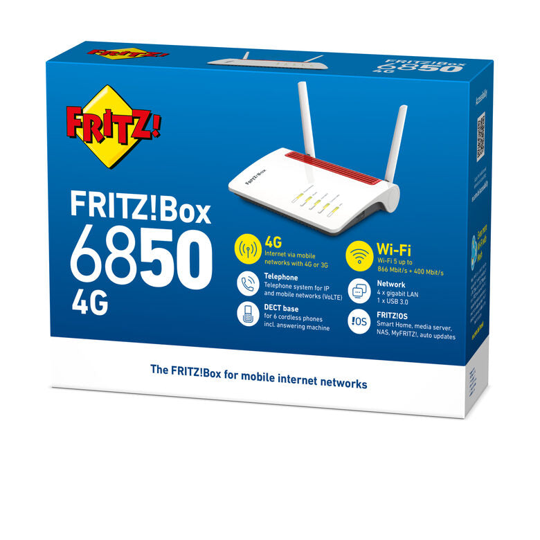Box 6850 4G International router wireless Gigabit Ethernet Dual-band (2.4 GHz/5 GHz) Bianco
