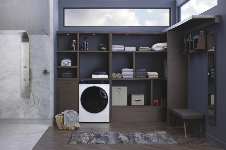 Haier HW150-BP14986EIT SuperDrum Serie 7 Lavatrice A Libera Installazione 15 Kg, 1400 Giri, Smart Dual Spray, AI Power Drive Inverter Motor, Classe A, Bianco
